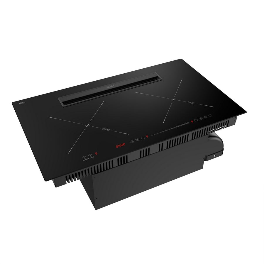 Induction Hob with Integrated Hood DUO EIH-Q7728PS(BK) - Plasma Pro+ Technology