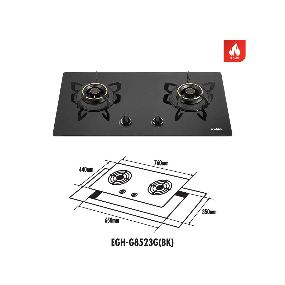 Built in Glass Stove EGH J8552G BK ELBA Malaysia