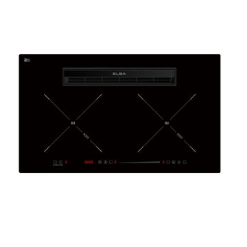 Induction Hob with Integrated Hood DUO EIH-Q7728PS(BK) - Plasma Pro+ Technology