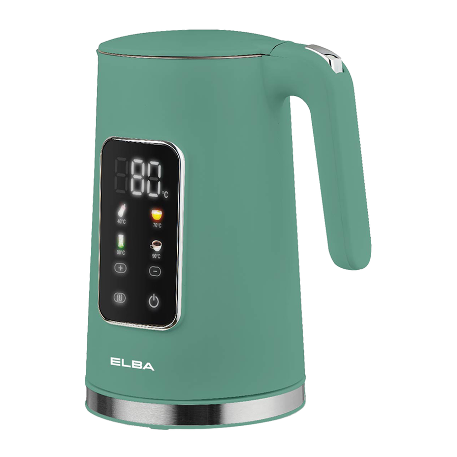 Jug Kettle EJK-R1787D(GN) - Digital Display, Safe Cool Touch Surface, Green (1.7L)