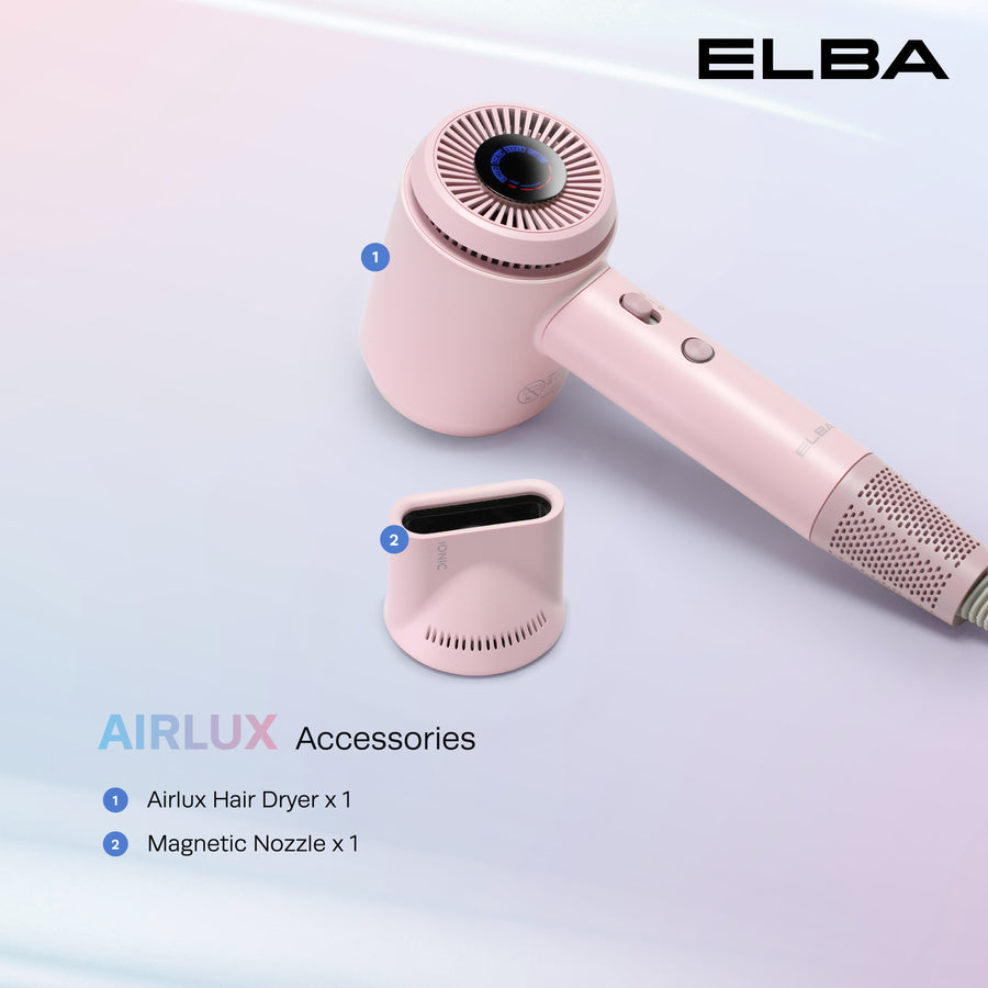 Hair Dryer AIRLUX EHD-Q4643D(PK) - DC Motor, Candy Pink (1,600W)