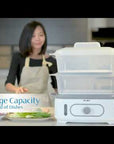 Food Steamer EFS-M2028(WH) - 2 Layer of Interchangable Steam Basket (20L)