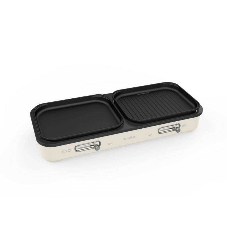 2-in-1 Hotpot and BBQ Griller EGL-S3055(BG) - 2 Grill Plates and 2 Side Non-Stick Hotpot (3L/2000W)