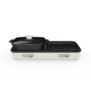 2-in-1 Hotpot and BBQ Griller EGL-S3055(BG) - 2 Grill Plates and 2 Side Non-Stick Hotpot (3L/2000W)