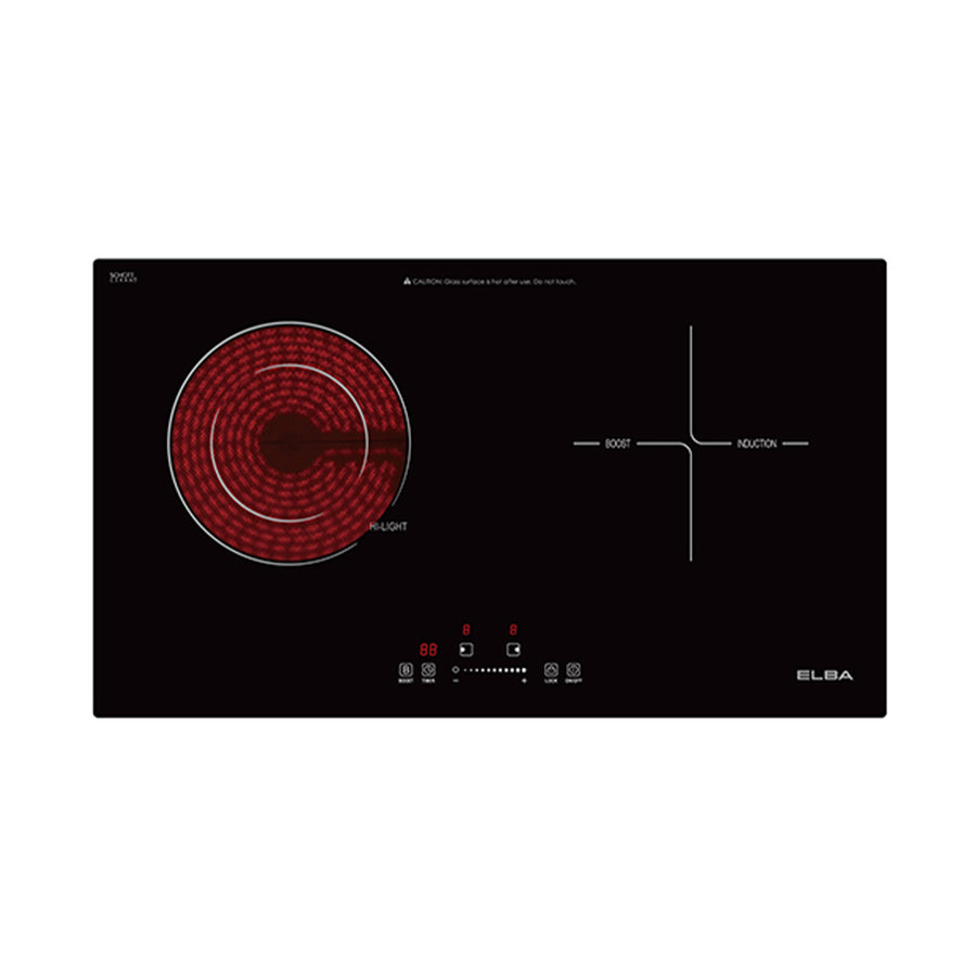 Built-in Combi Induction Ceramic Hob EICH-K7072ST(BK) Dual Cooking Zones